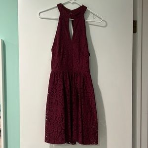 Lace Maroon Dress